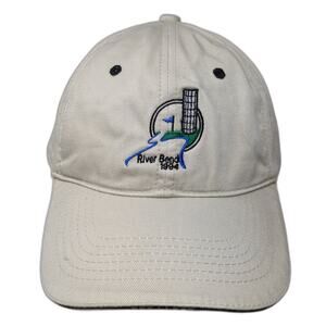 River Bend 1994 Slideback Baseball Cap Beige OS Adjustable Page & Tuttle Vintage